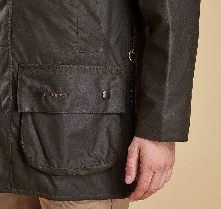 Barbour Beaufort Wax Jacket- Olive — Carriages Fine Clothier